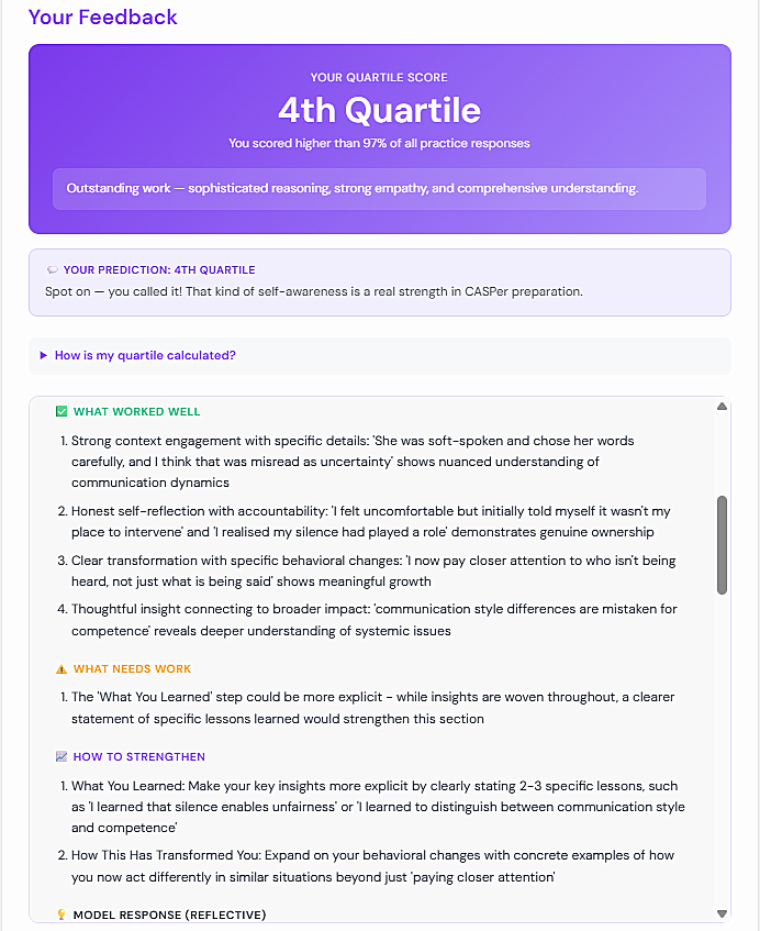 Typed feedback screenshot