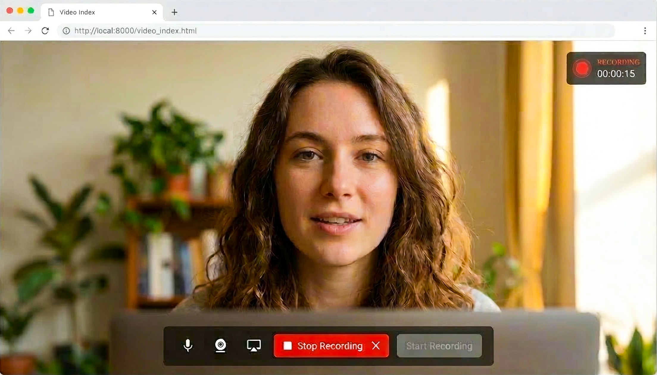 Video response feedback screenshot
